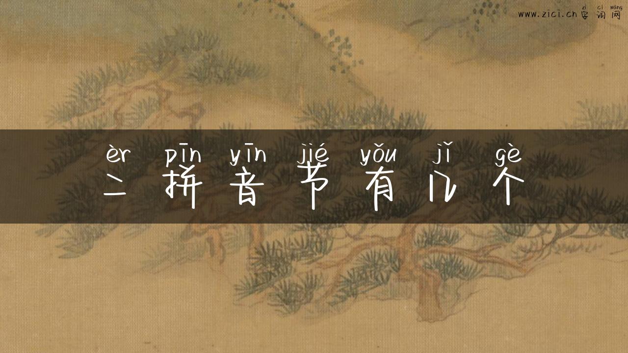 二拼音节有几个