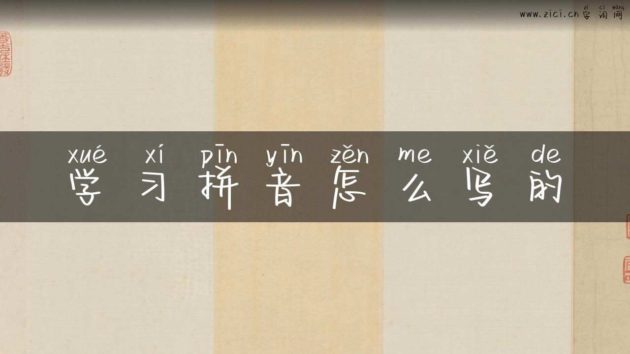学习拼音怎么写的