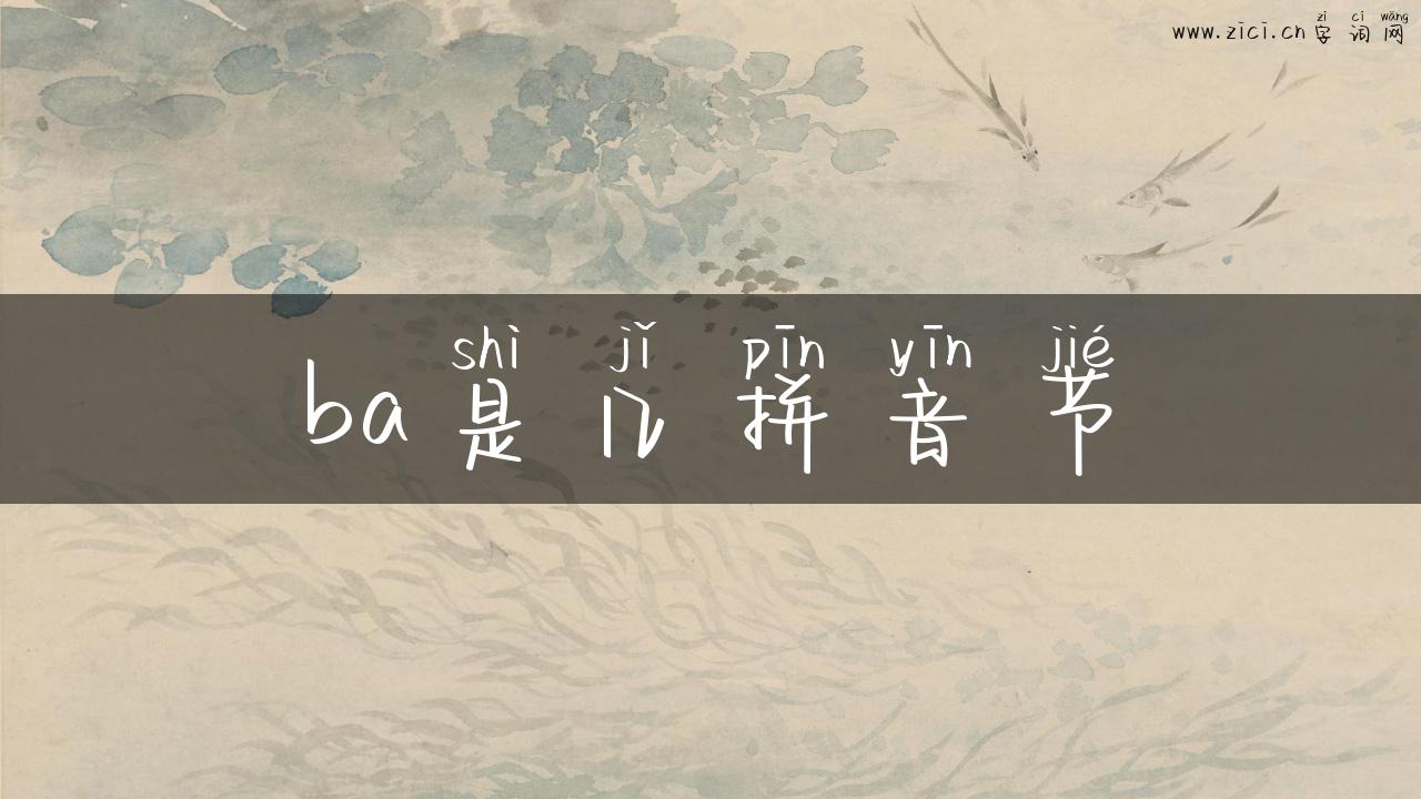 ba是几拼音节
