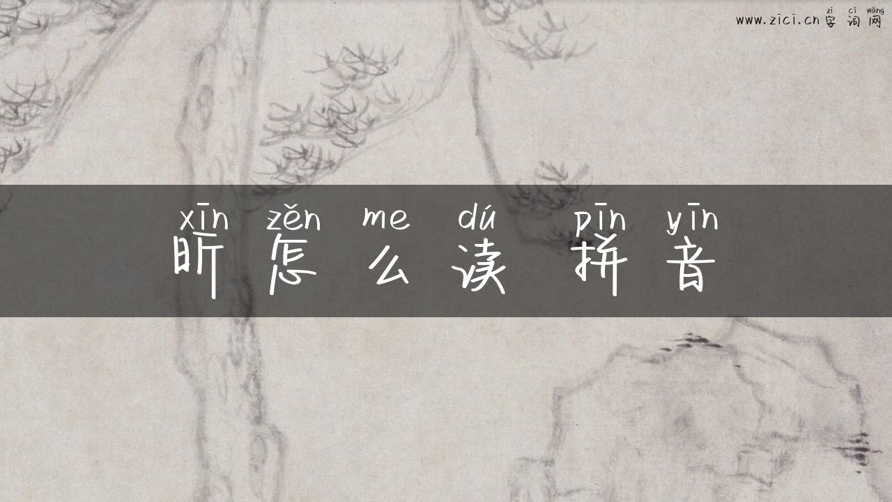 昕怎么读 拼音