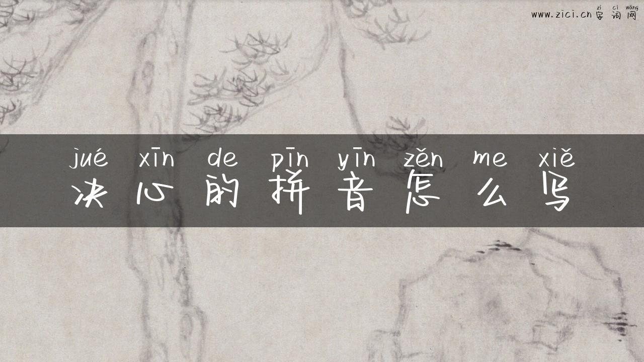 决心的拼音怎么写