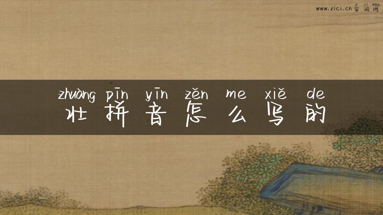 壮拼音怎么写的