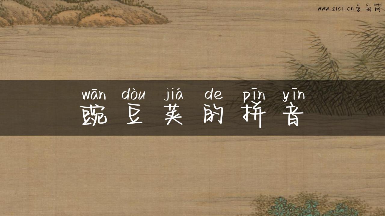 豌豆荚的拼音