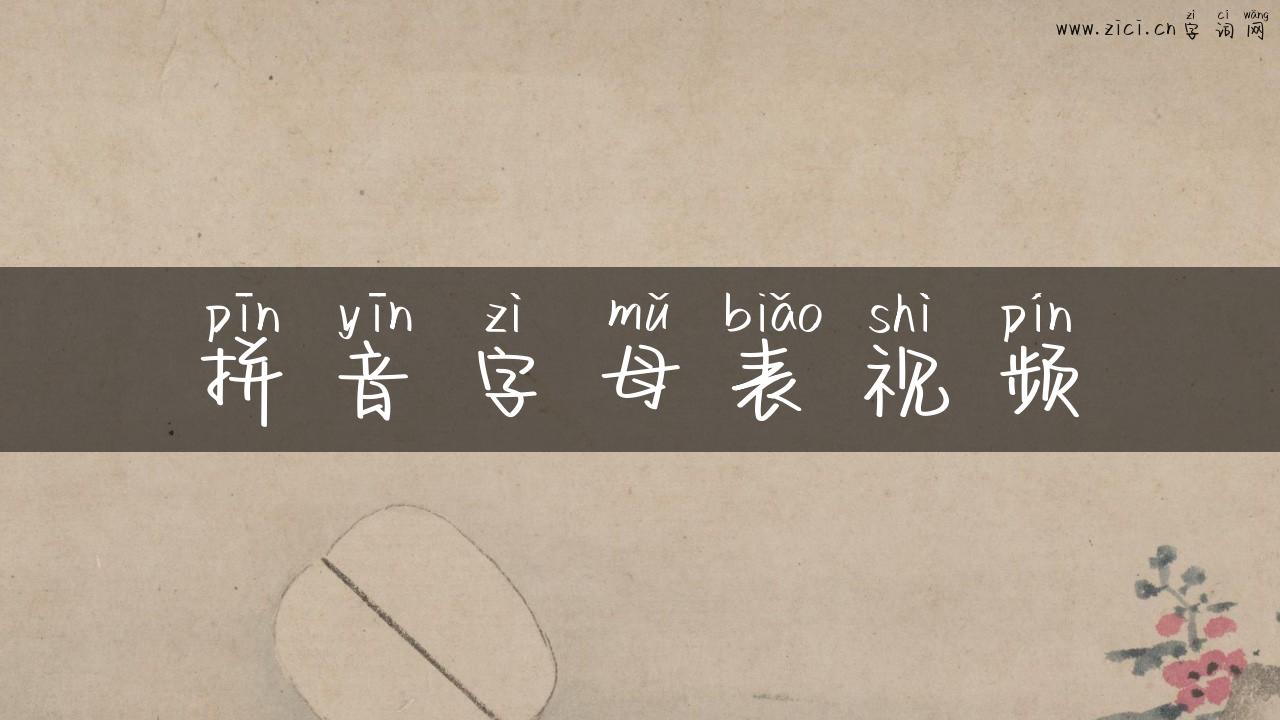 拼音字母表视频
