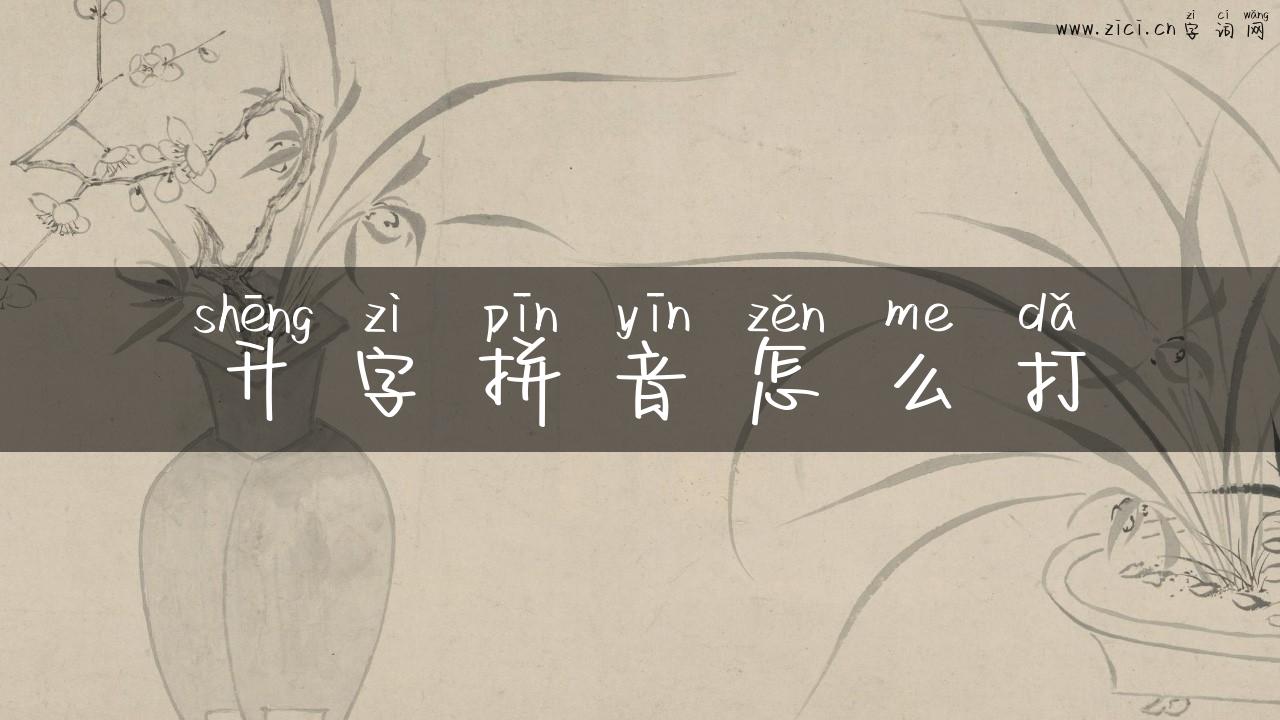升字拼音怎么打