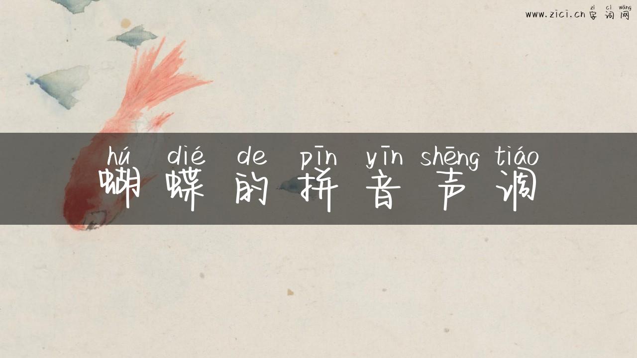 蝴蝶的拼音声调