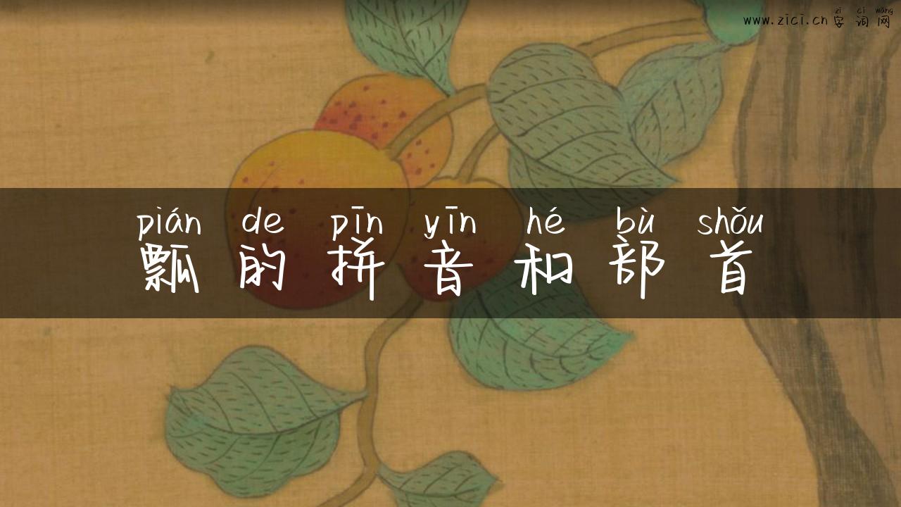 瓢的拼音和部首