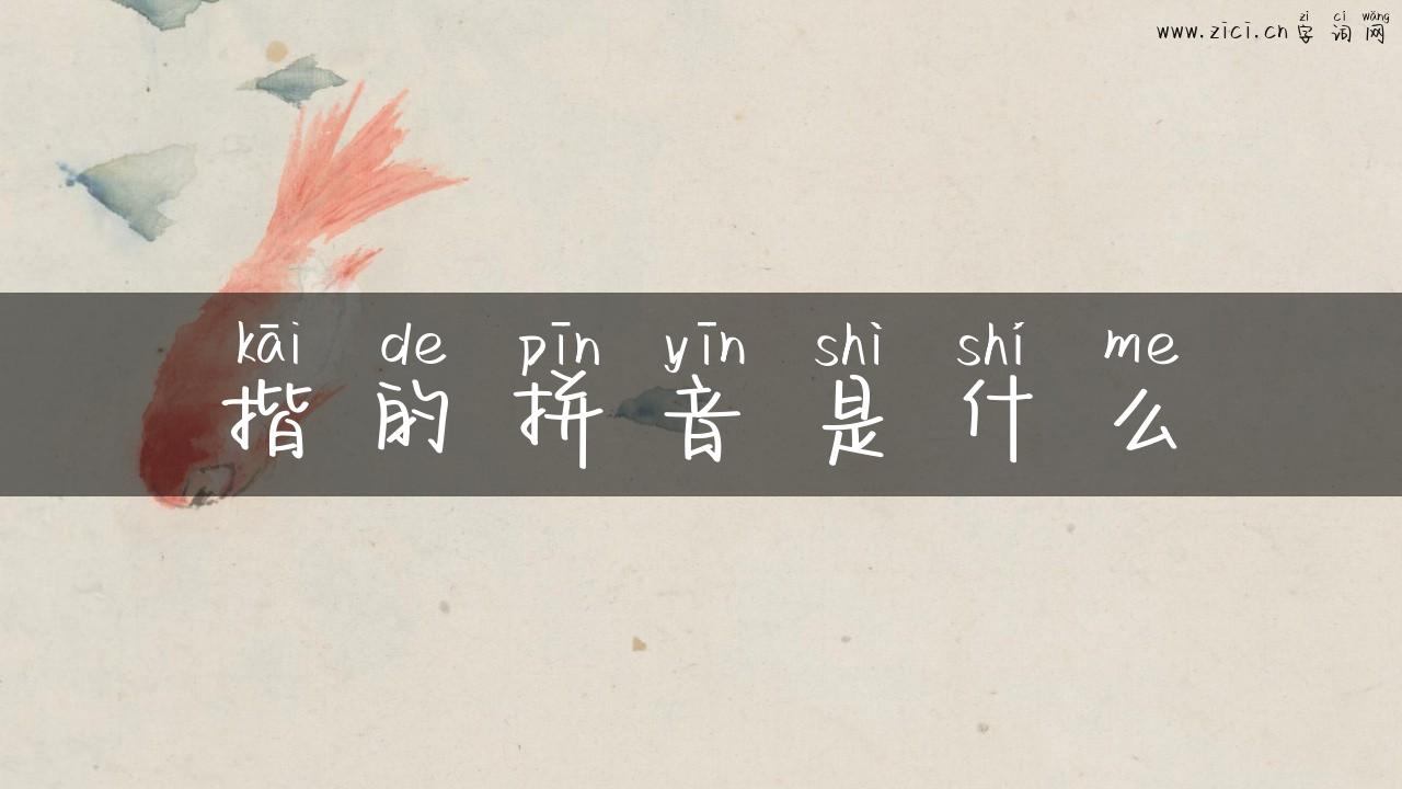 揩的拼音是什么