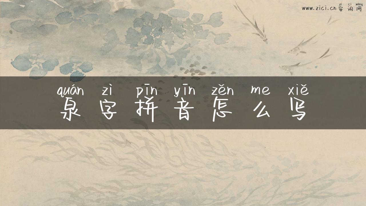 泉字拼音怎么写