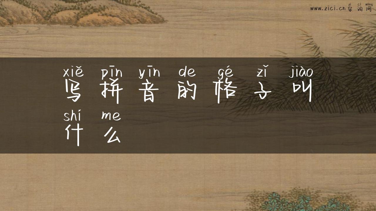 写拼音的格子叫什么