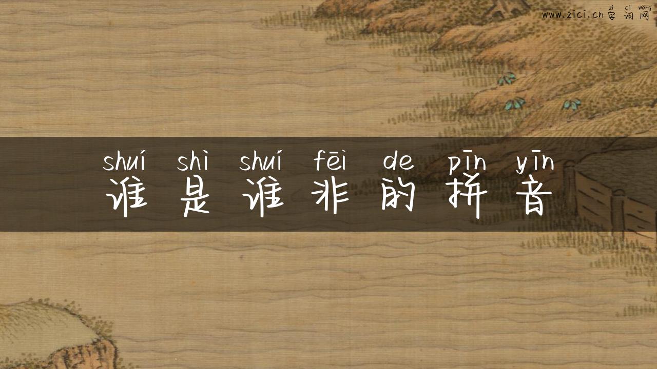 谁是谁非的拼音