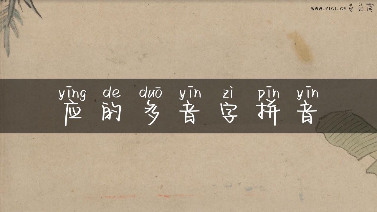 应的多音字拼音