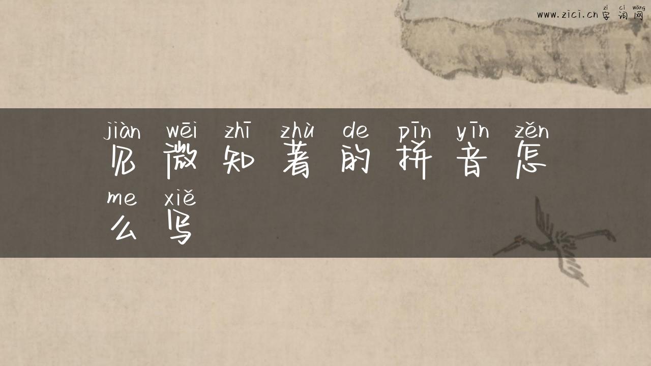 见微知著的拼音怎么写