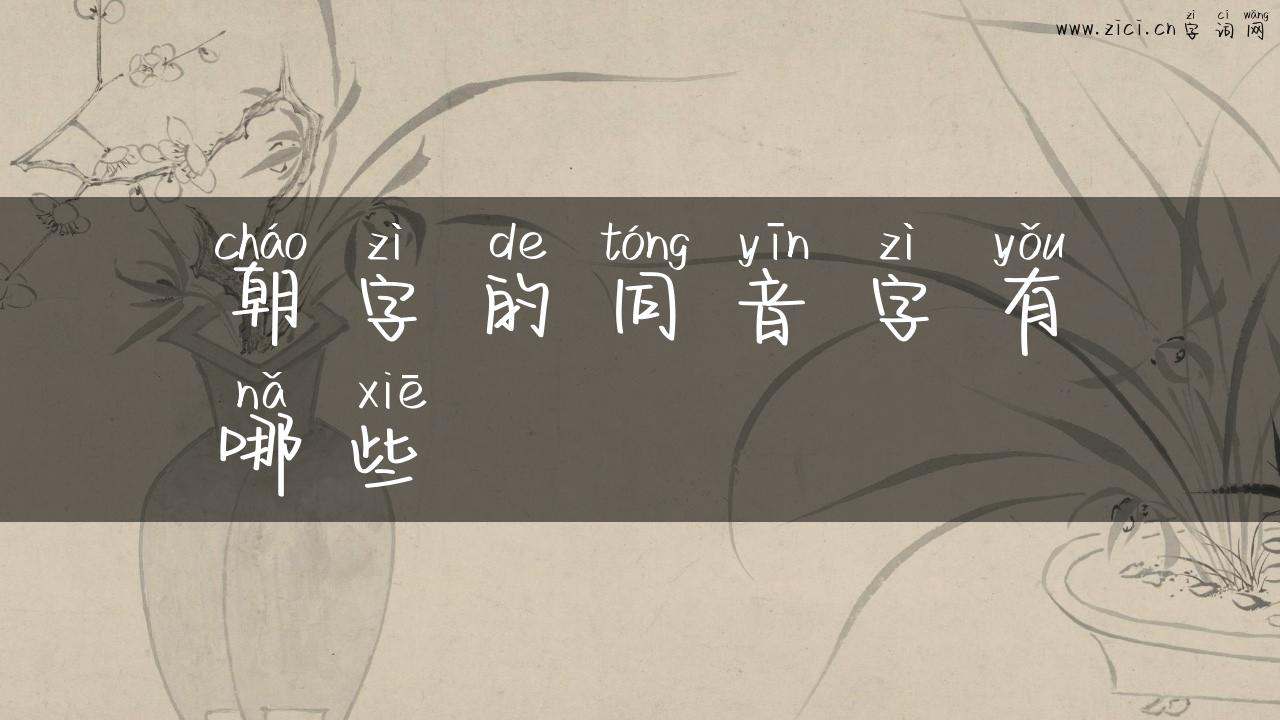 朝字的同音字有哪些