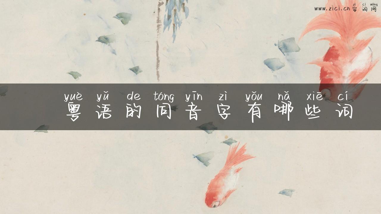 硆粤语的同音字有哪些词