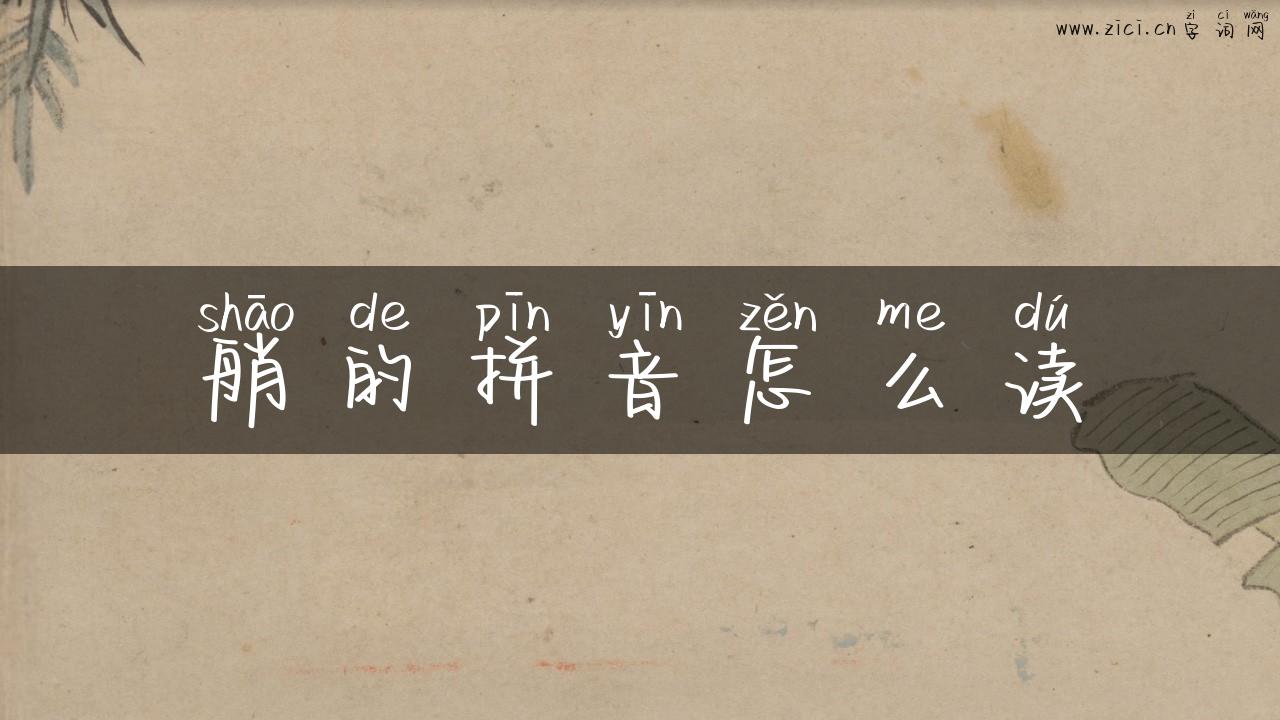 艄的拼音怎么读