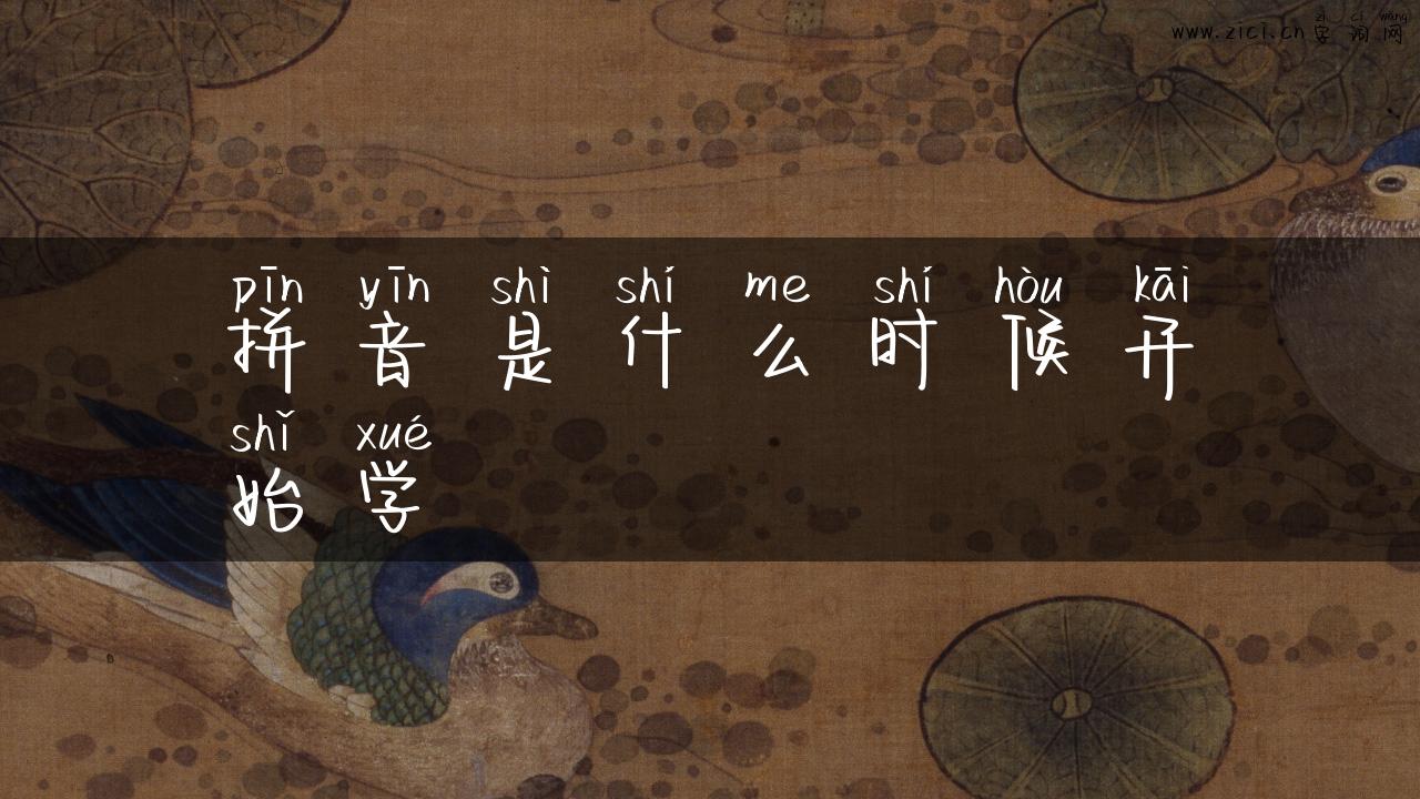 拼音是什么时候开始学