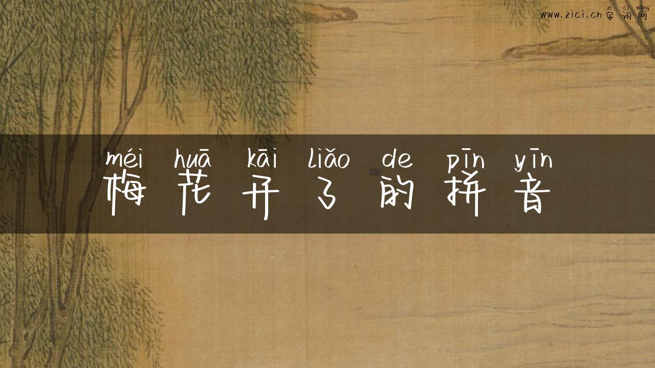 梅花开了的拼音