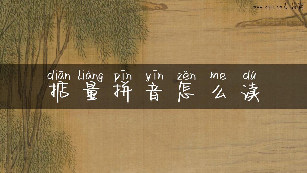 掂量拼音怎么读