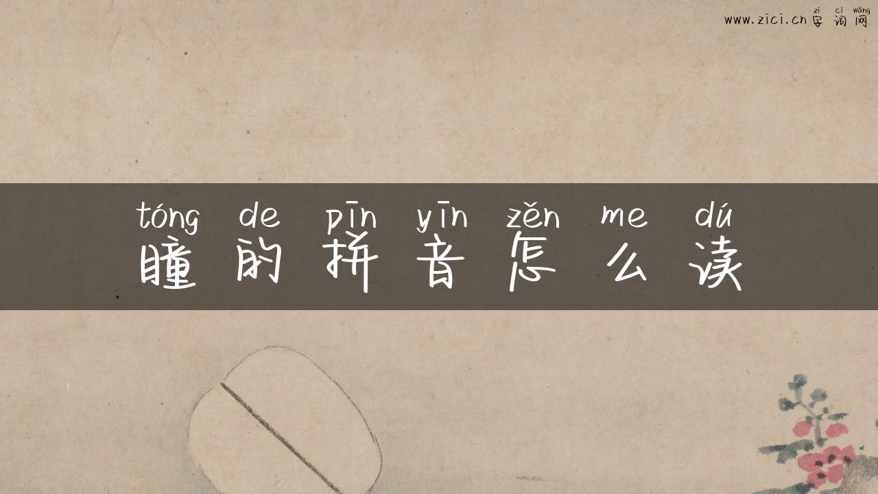 瞳的拼音怎么读