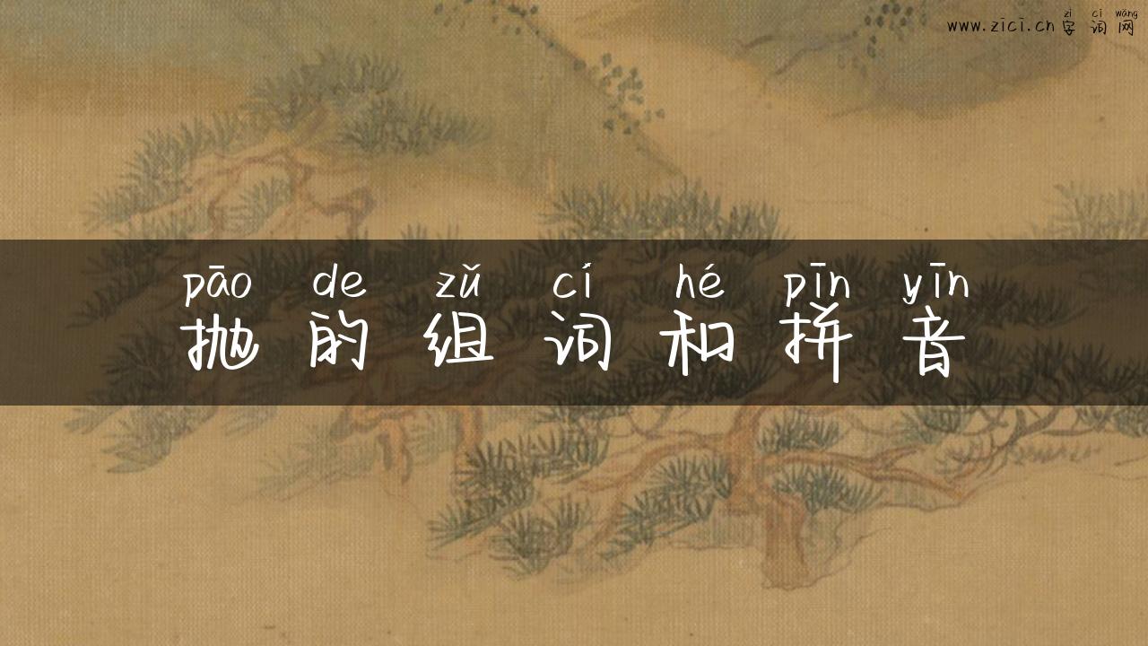 抛的组词和拼音