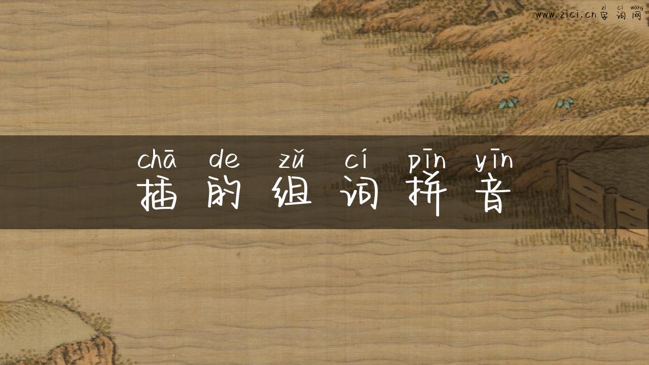 插的组词拼音