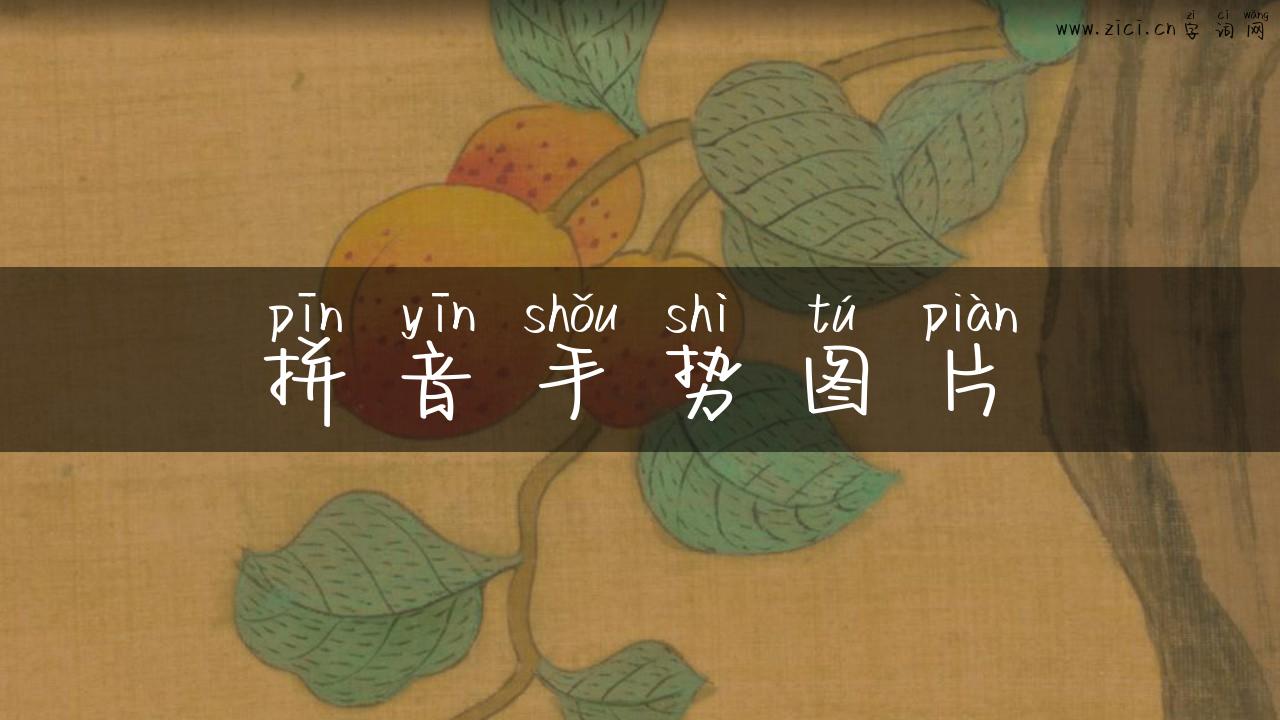 拼音手势图片