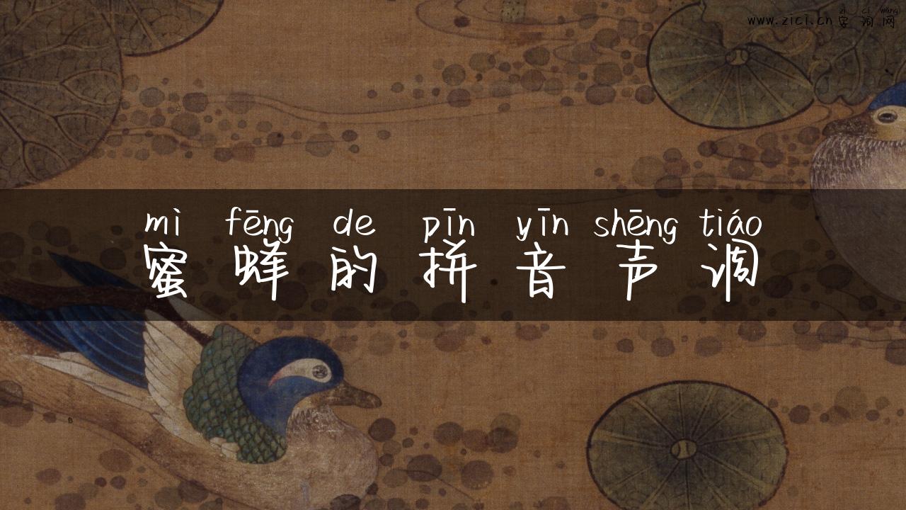 蜜蜂的拼音声调