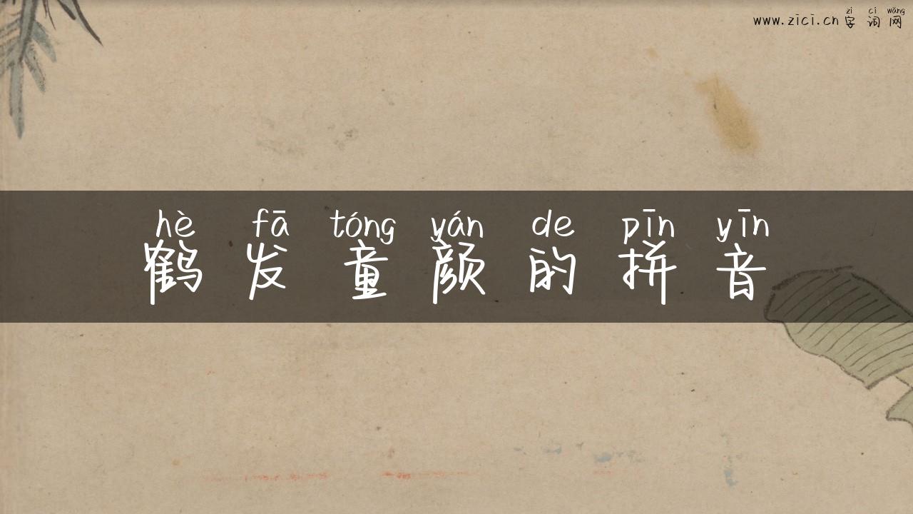 鹤发童颜的拼音