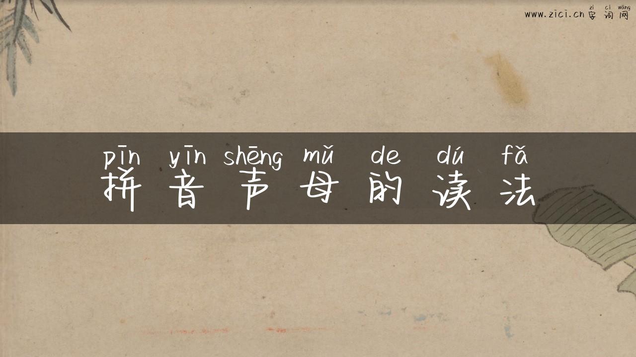 拼音声母的读法