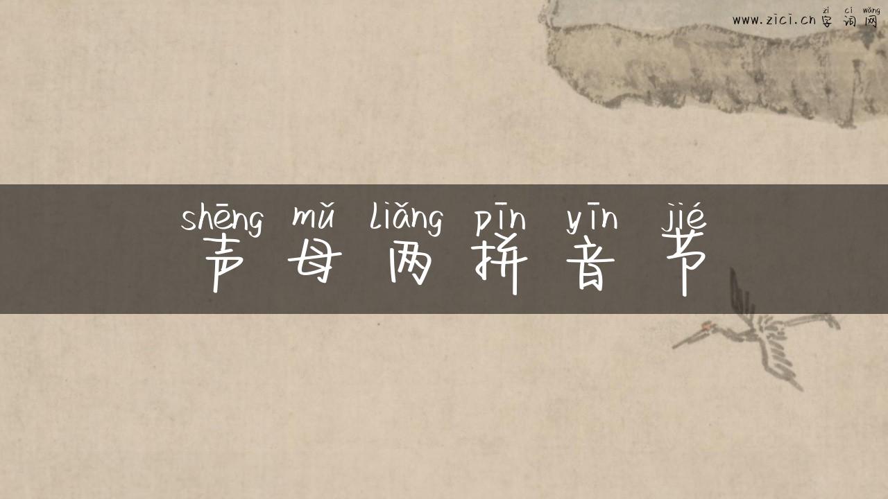 声母两拼音节