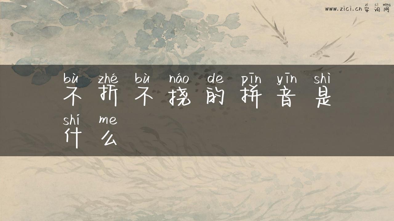 不折不挠的拼音是什么