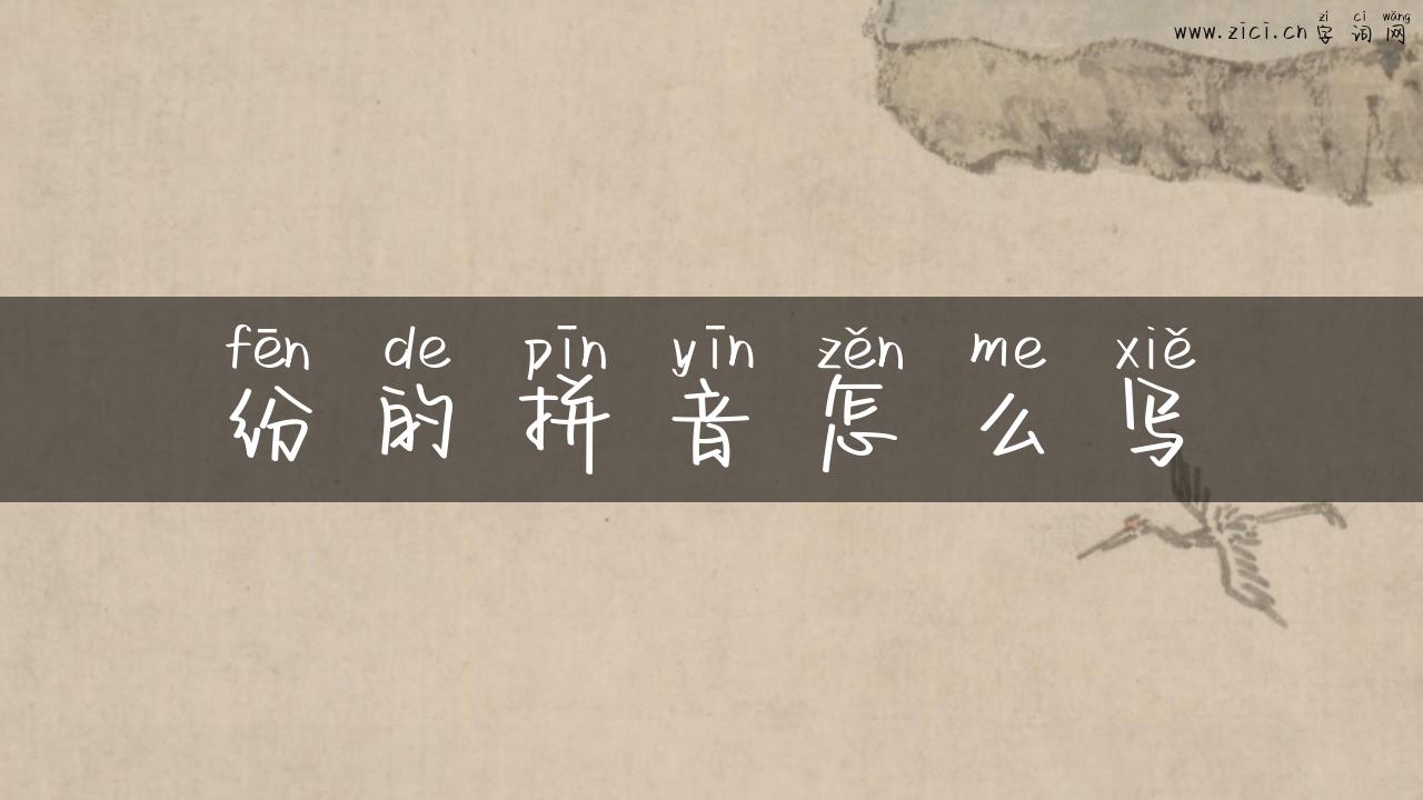 纷的拼音怎么写