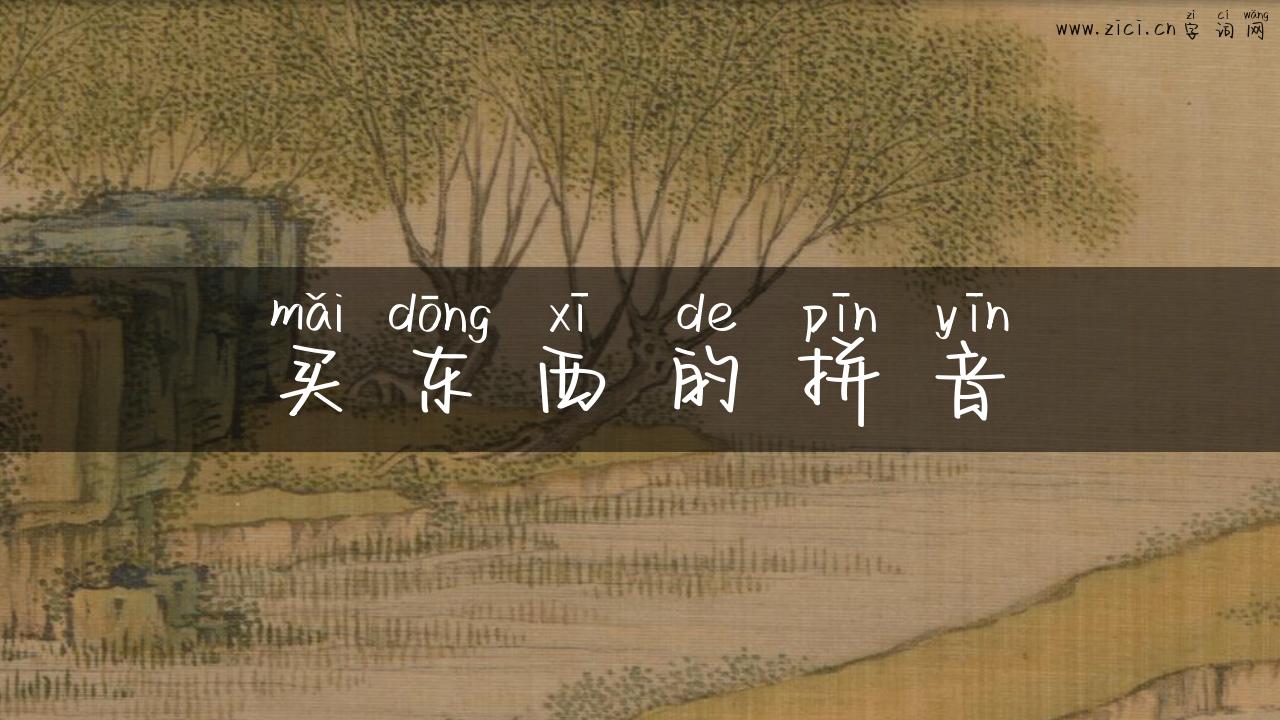 买东西的拼音