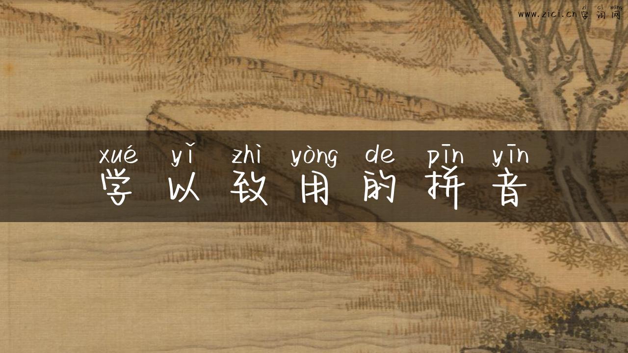 学以致用的拼音