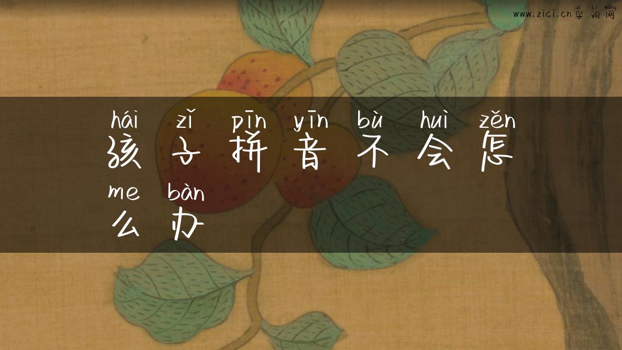 孩子拼音不会怎么办