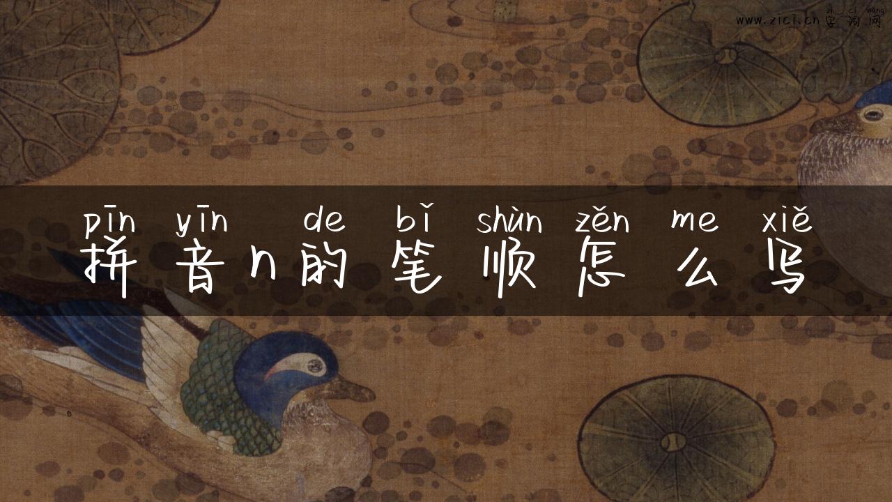 拼音n的笔顺怎么写