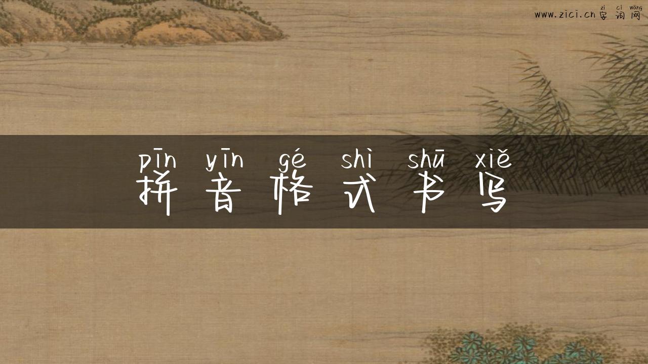 拼音格式书写