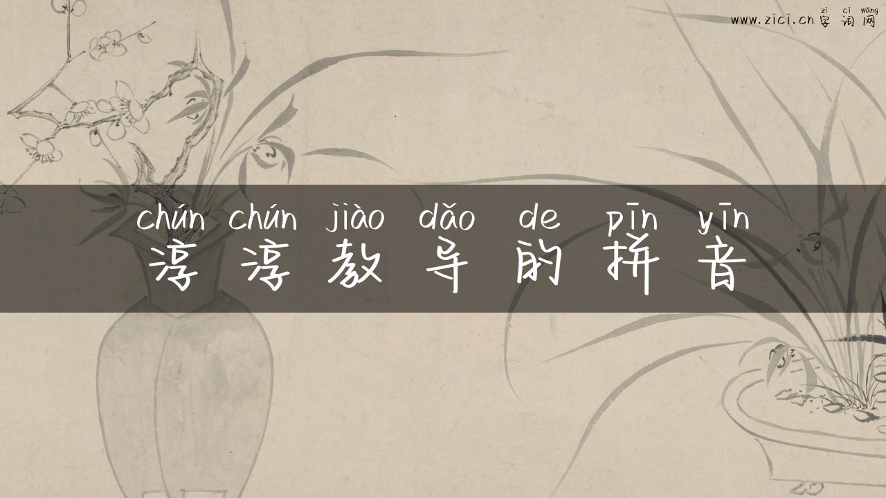 淳淳教导的拼音