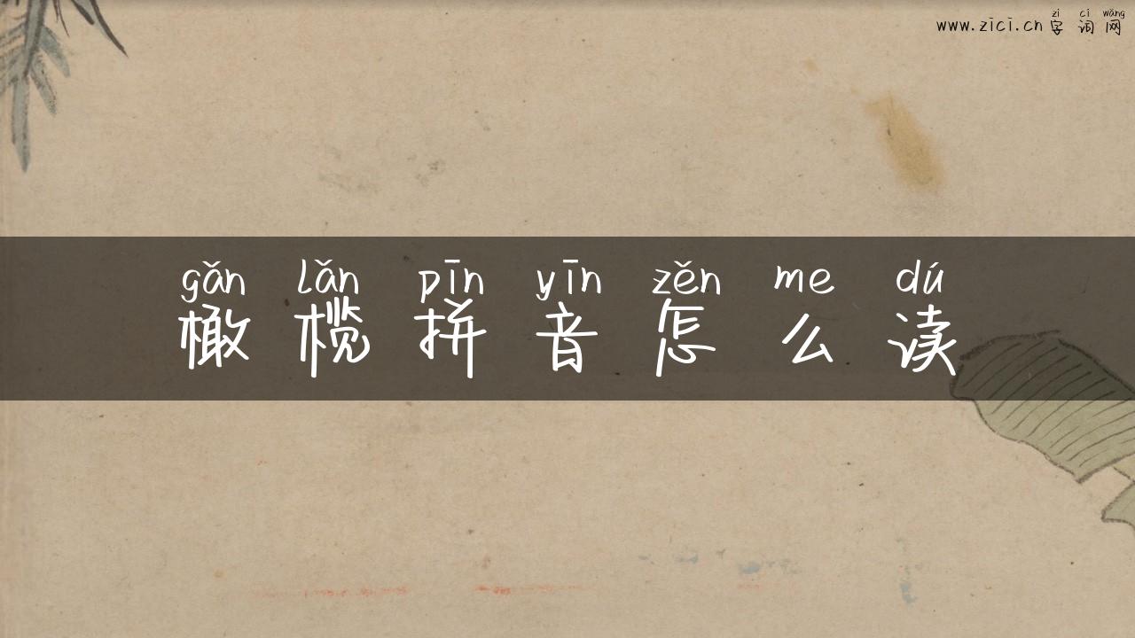 橄榄拼音怎么读