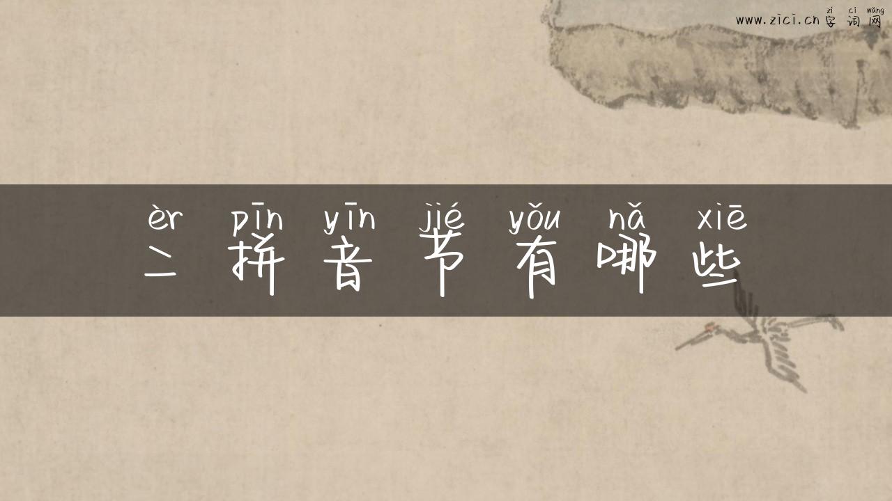 二拼音节有哪些