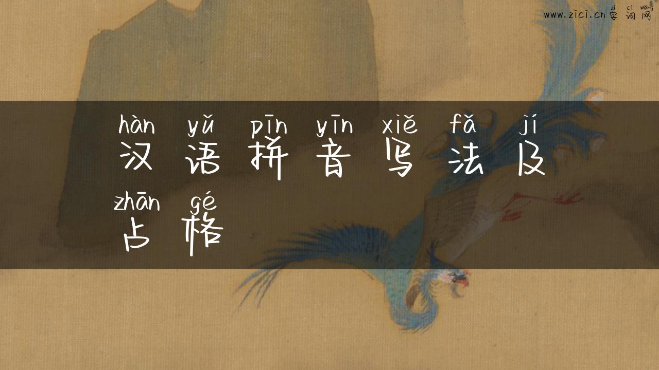 汉语拼音写法及占格