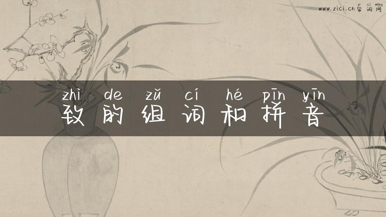 致的组词和拼音
