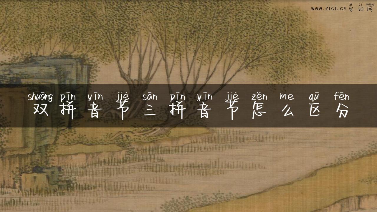 双拼音节三拼音节怎么区分
