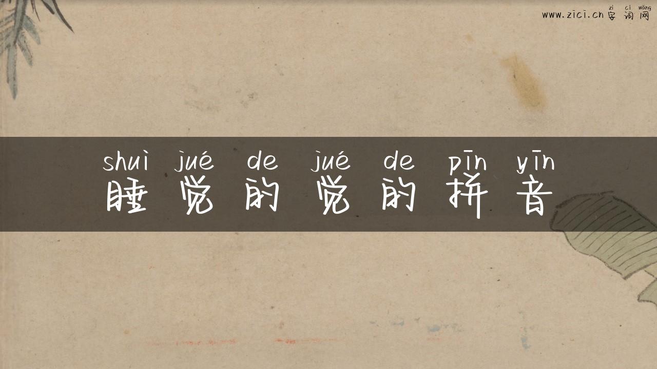 睡觉的觉的拼音