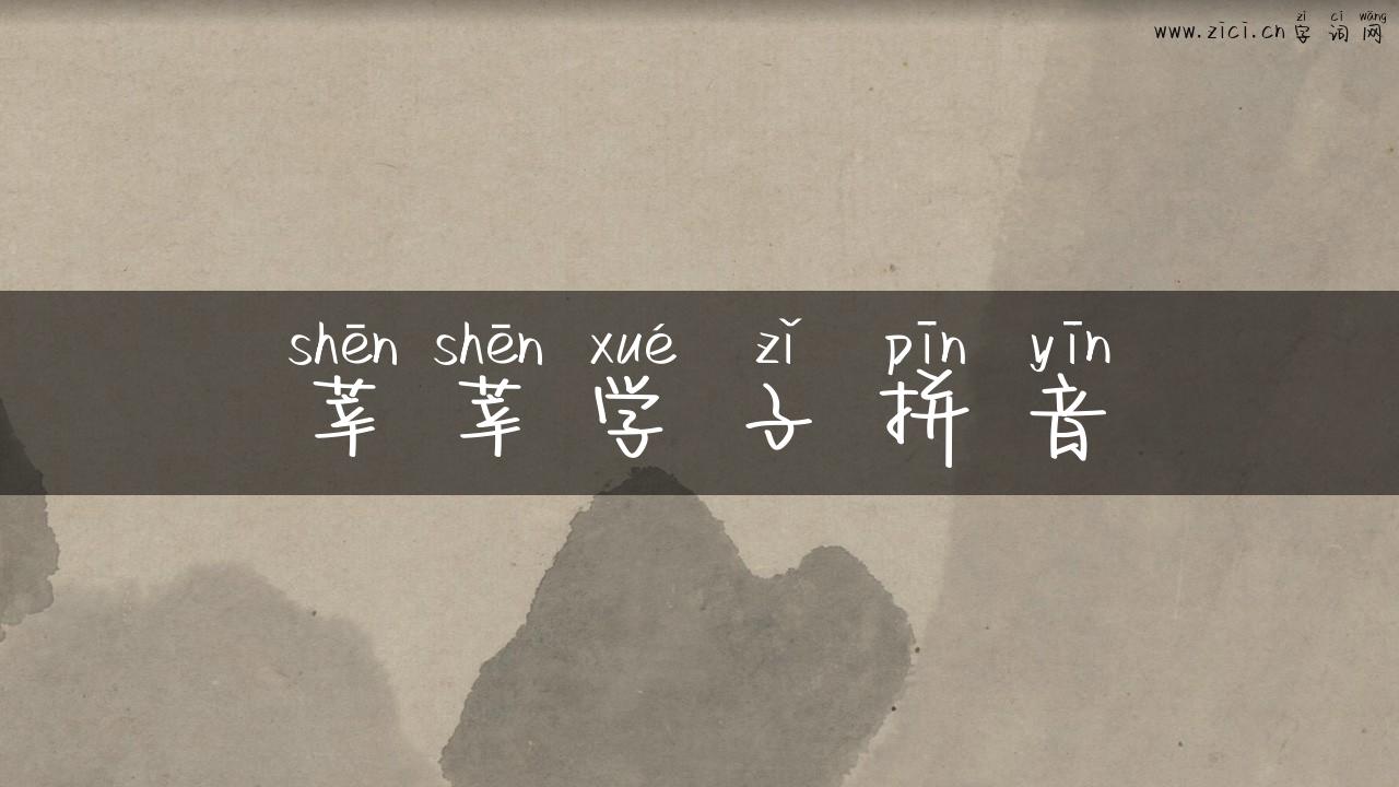 莘莘学子拼音