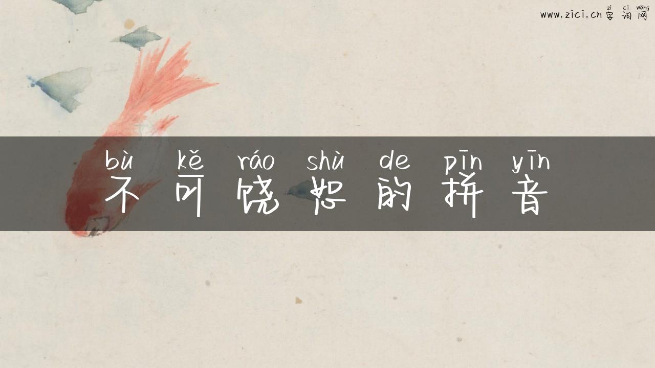 不可饶恕的拼音