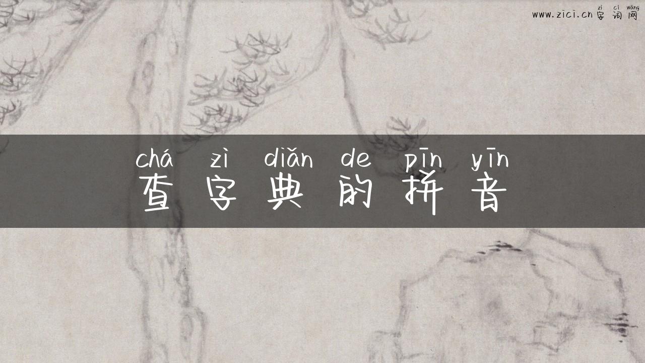 查字典的拼音