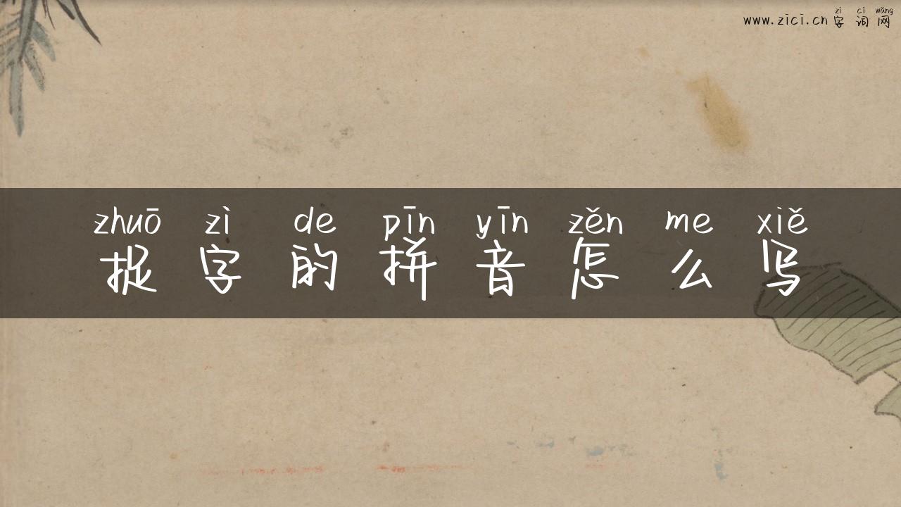 捉字的拼音怎么写