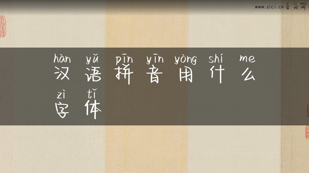 汉语拼音用什么字体